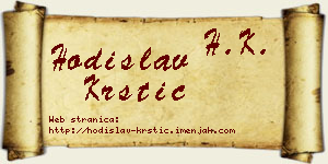 Hodislav Krstić vizit kartica